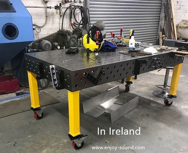 In Ireland. 39x78'' cast iron 3D welding table